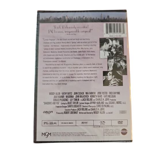 Shadows and Fog NEW SEALED DVD Woody Allen Fred Gwynne John Malkovich - Picture 2 of 2